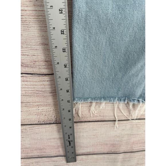 Kancan Delta Mid Rise Boyfriend Jeans Junior 13 Blue Light Wash Denim Distressed - Picture 11 of 11